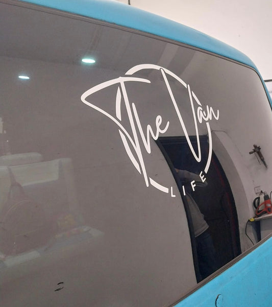 The Van Life White Logo Sticker - Large